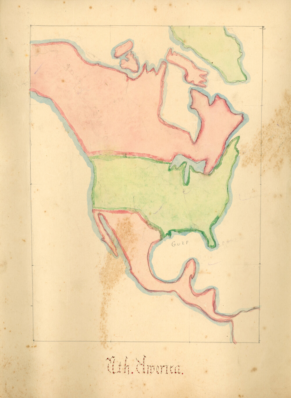 Hand Drawn Map of North America