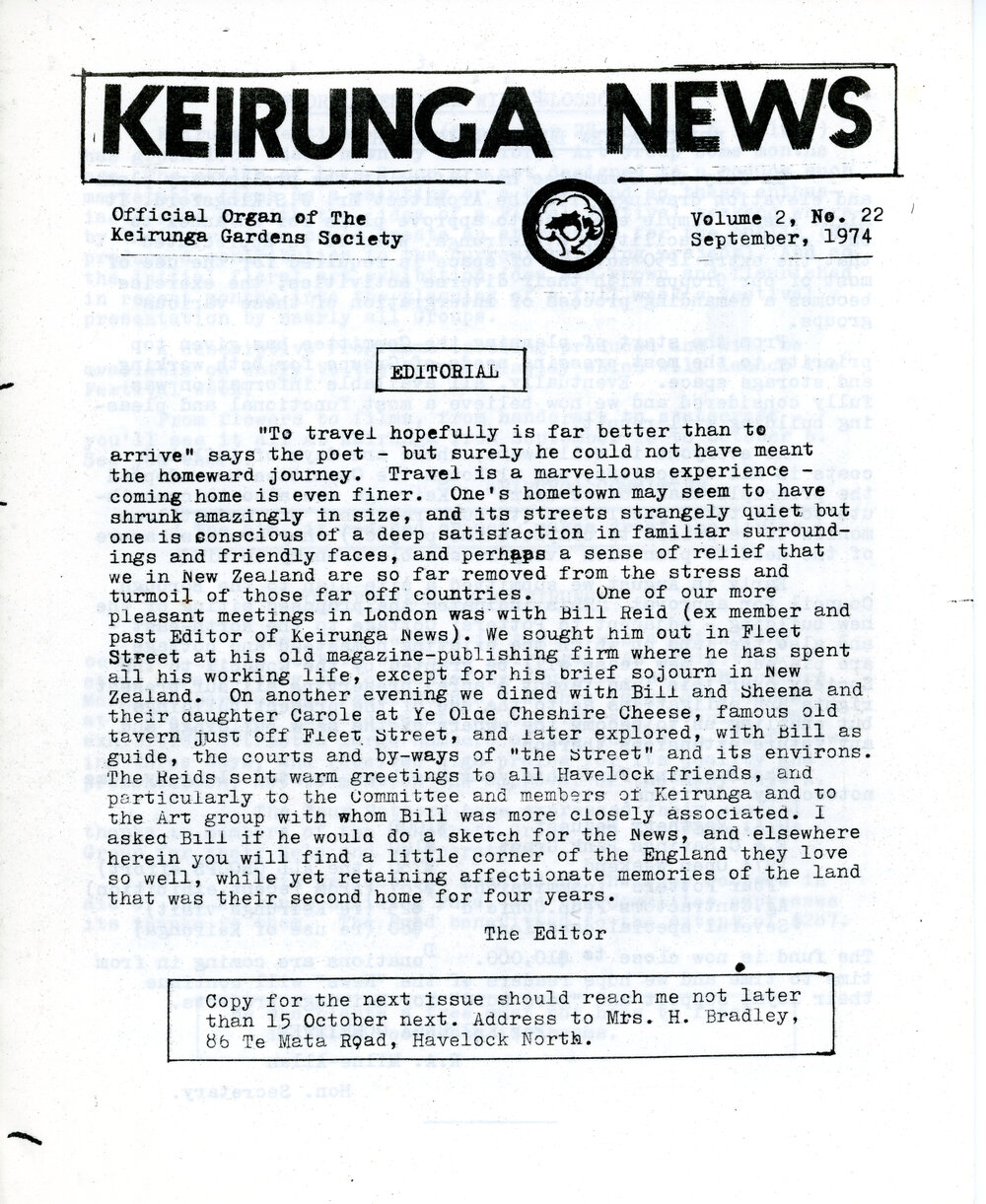 Keirunga News, Vol.2 No.22. September 1974