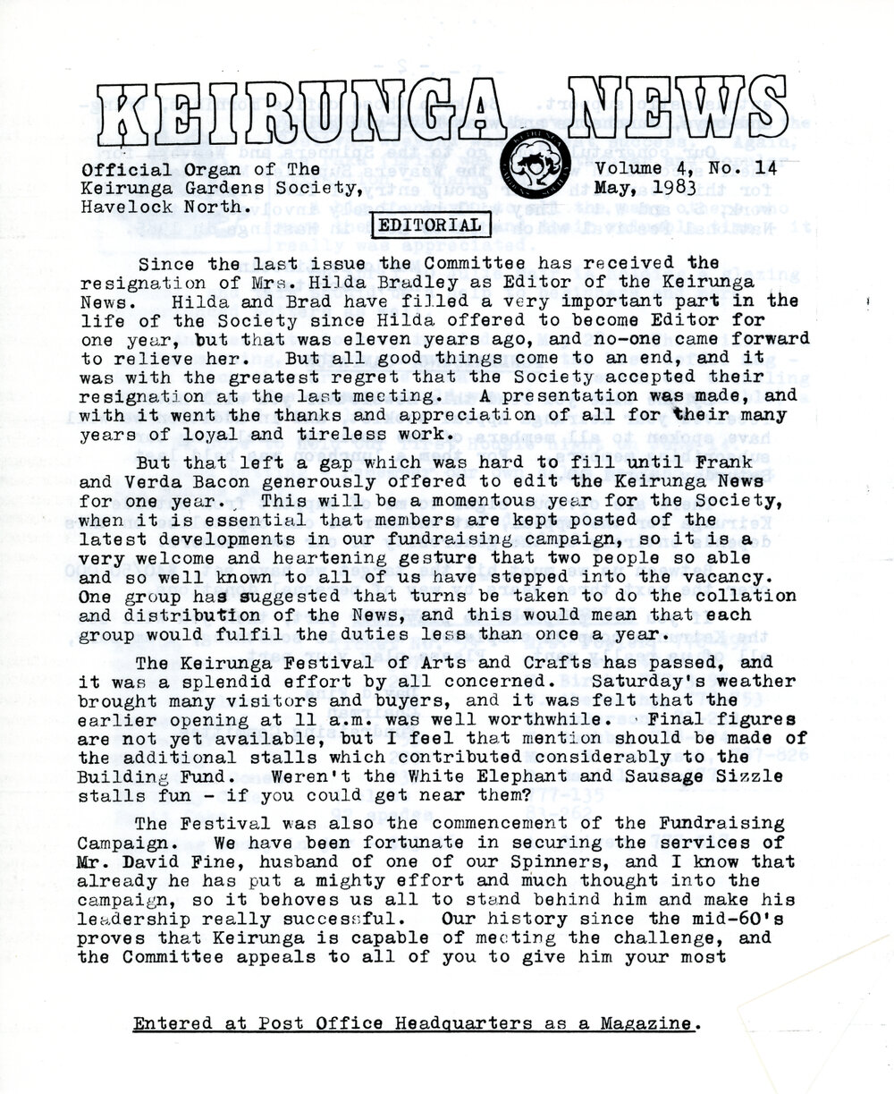 Keirunga News, Vol.4. No.14. May 1983