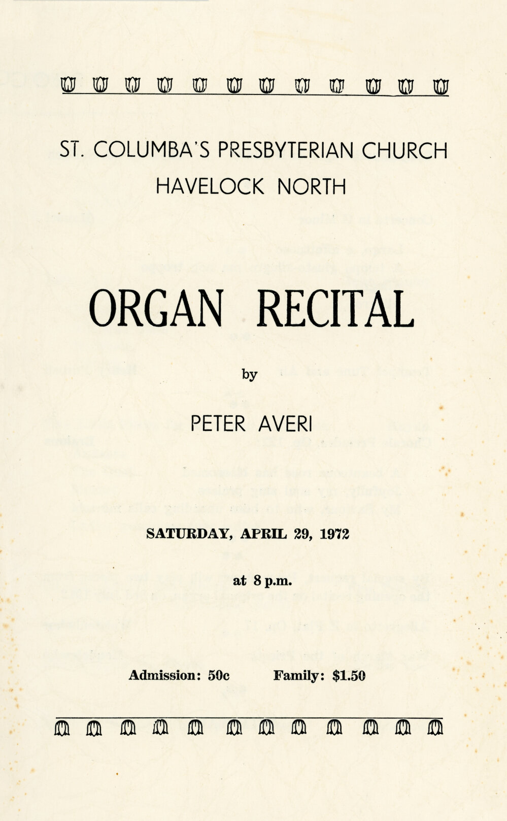 Organ Recital by Peter Averi