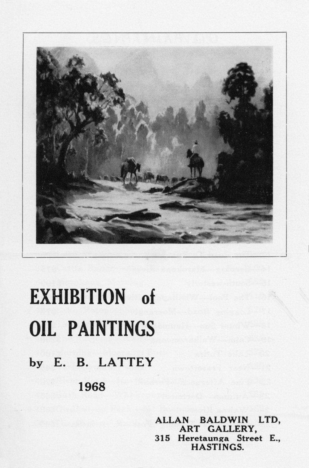 Exhibition of Oil Paintings by E.B. Lattey