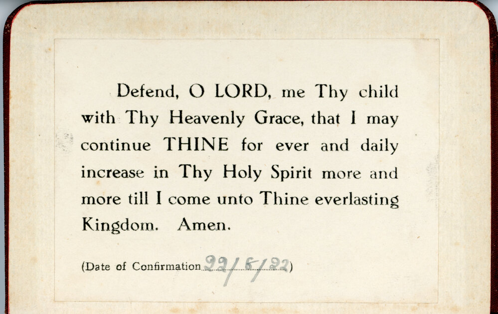 Certificate of Confirmation and Personal Inscription