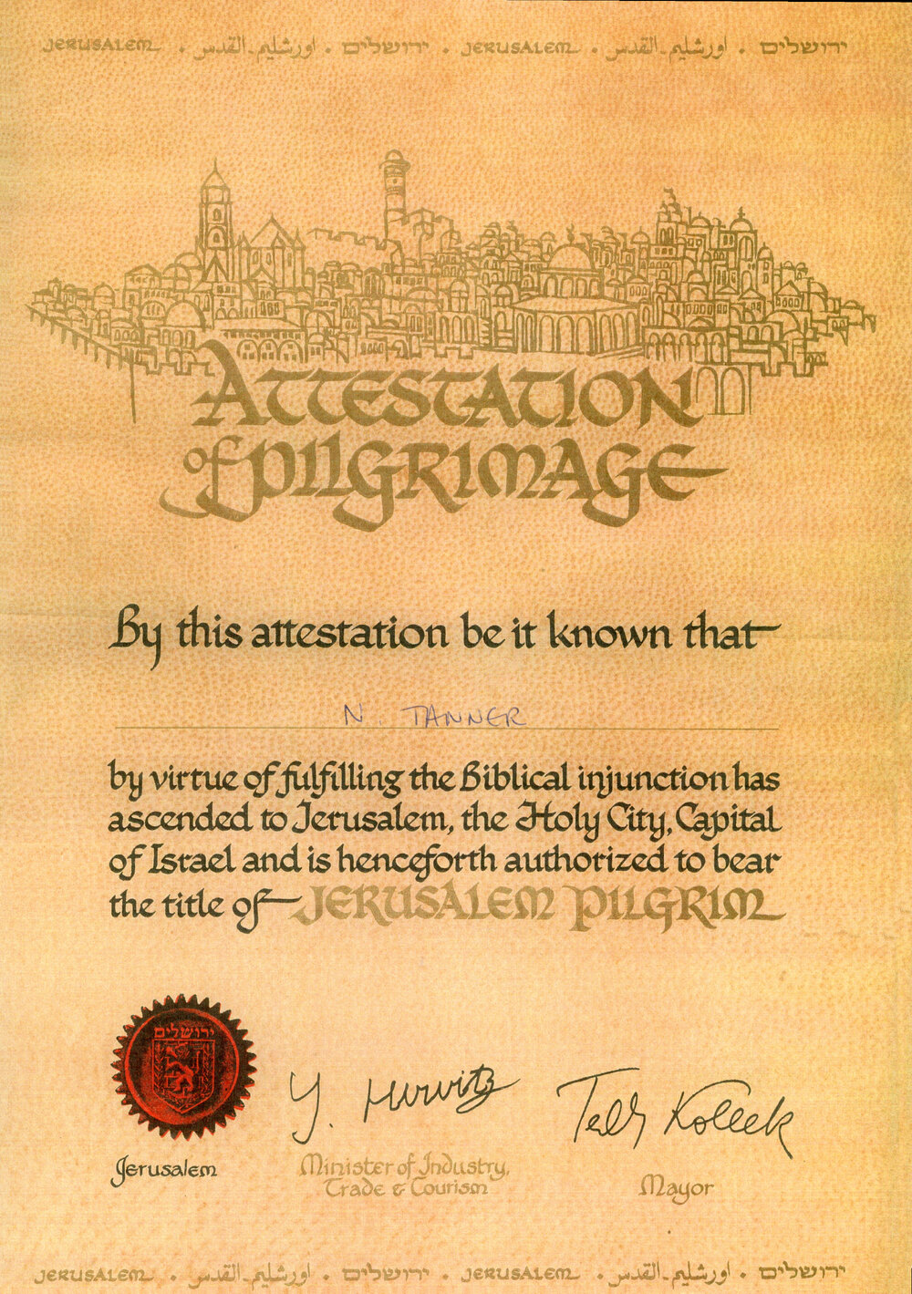 Attestation of Pilgrimage Certificate