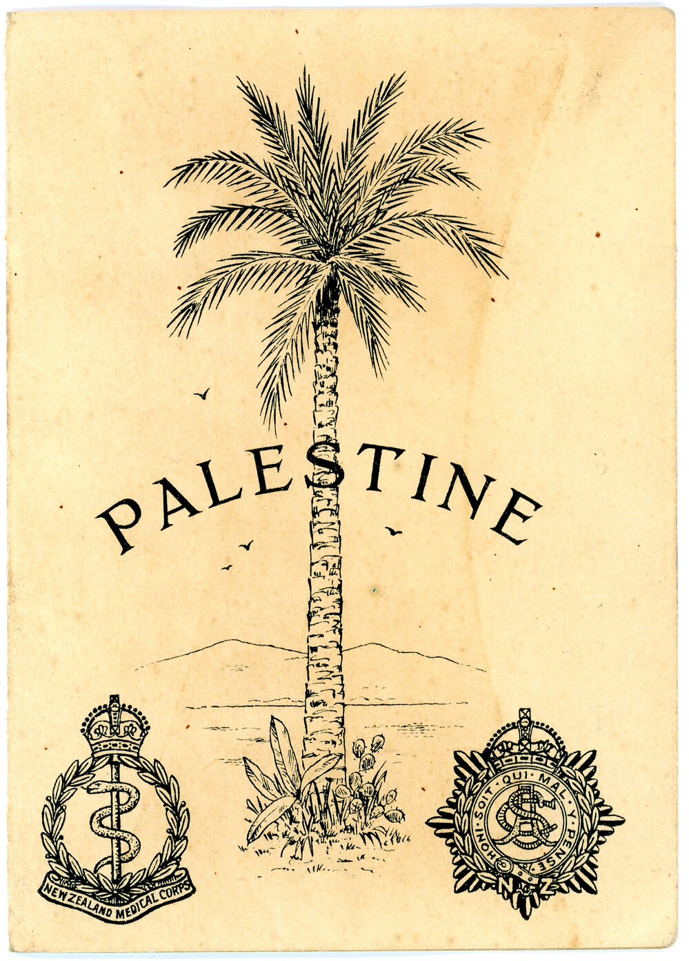 Palestine Greeting Card: N. Z. Mounted Field Ambulance