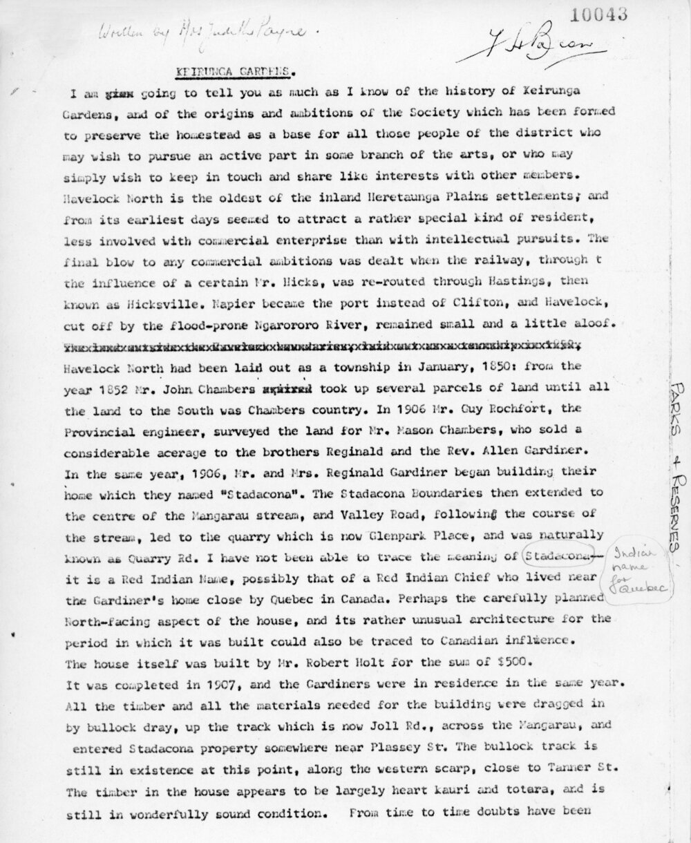 Keirunga Gardens History Essay