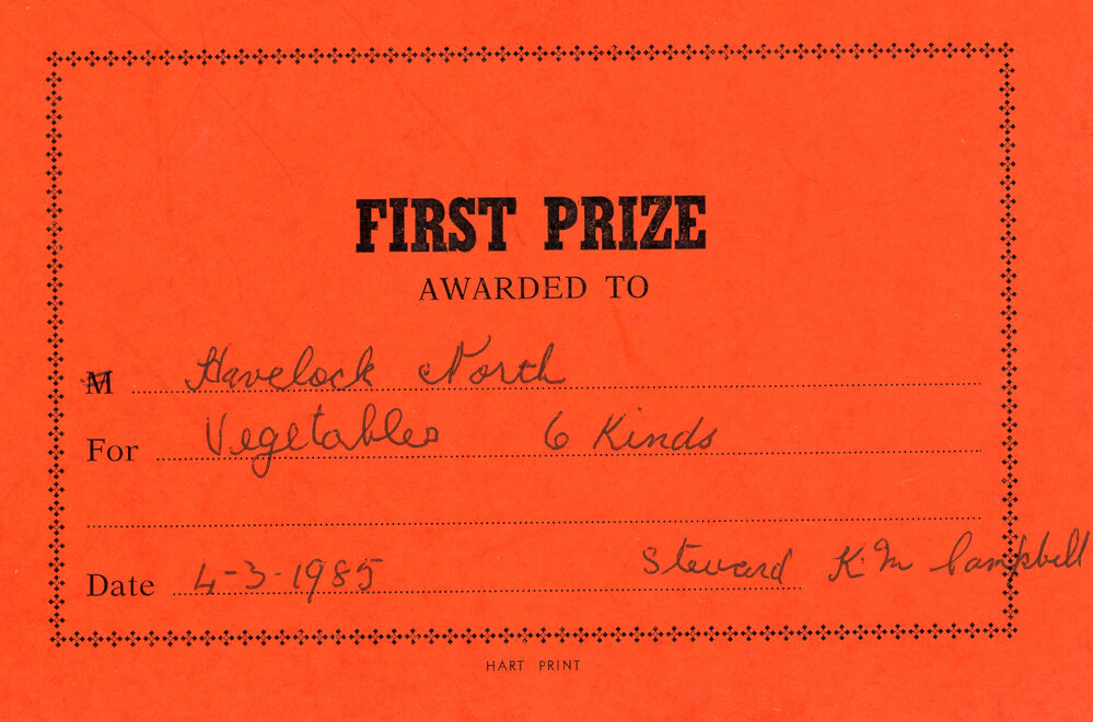 WDFF Certificate: Vegetables - 6 Kinds