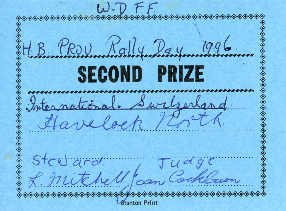 WDFF Certificate: International Switzerland