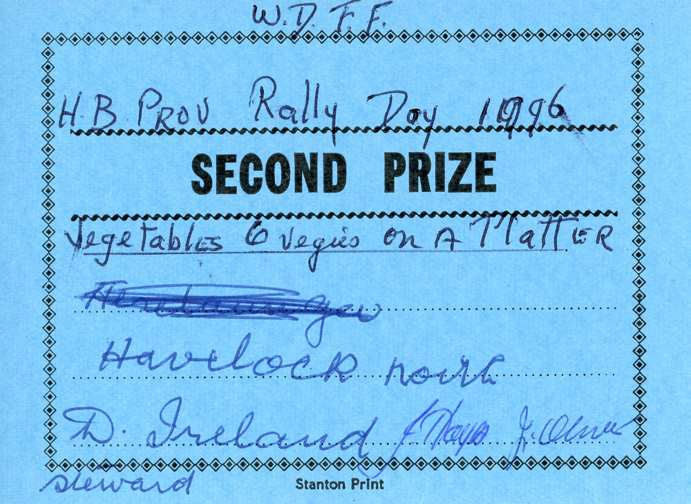 WDFF Certificate: Vegetables 6 Veggies on a Platter