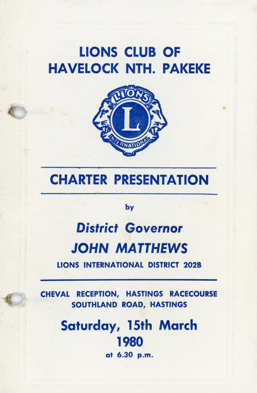 Charter Presentation