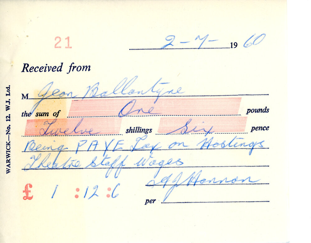 A PAYE Receipt 