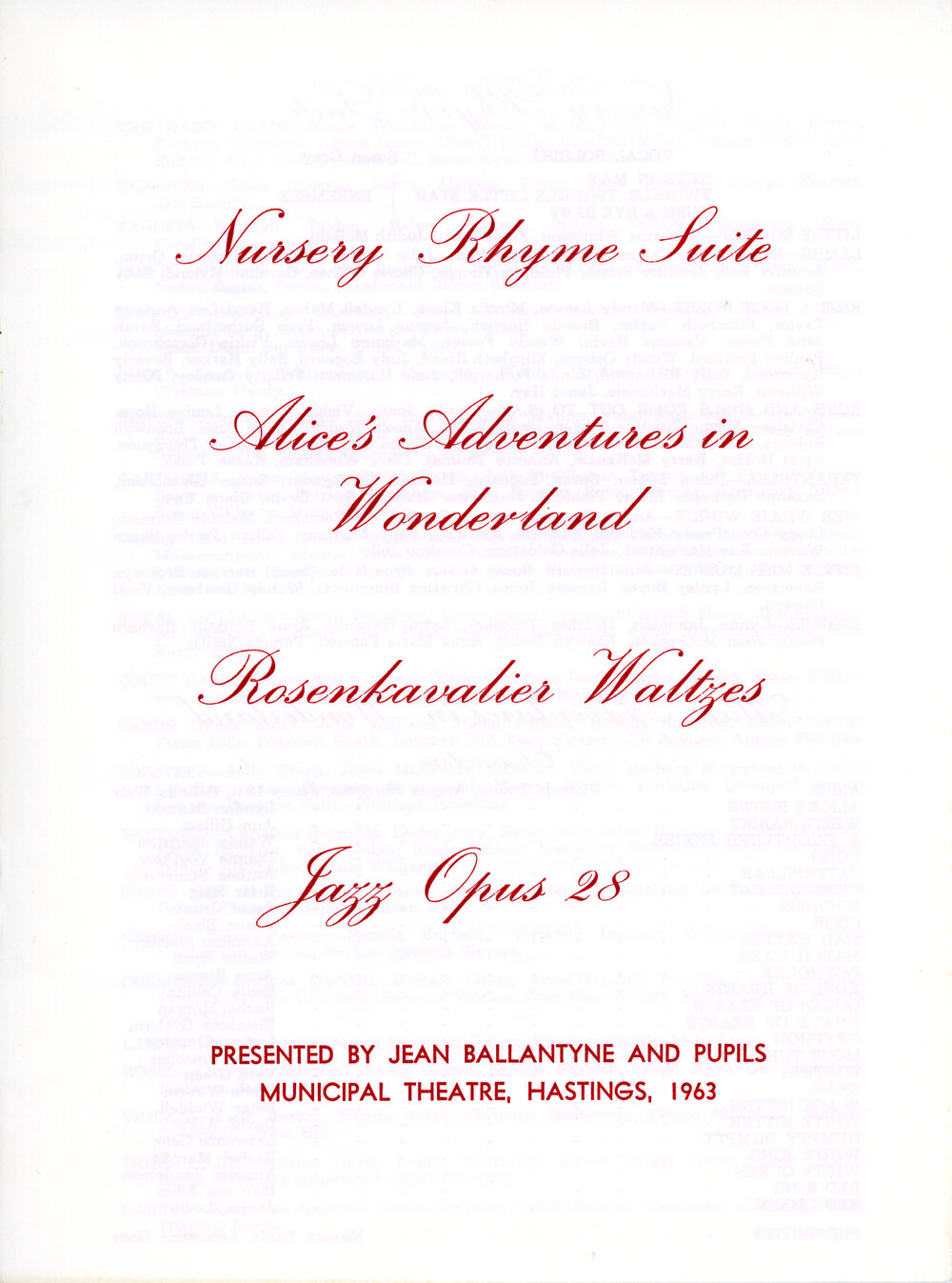 Nursery Rhyme Suite, Alice's Adventures in Wonderland, Rosenkavalier Waltzes and Jazz Opus 28 