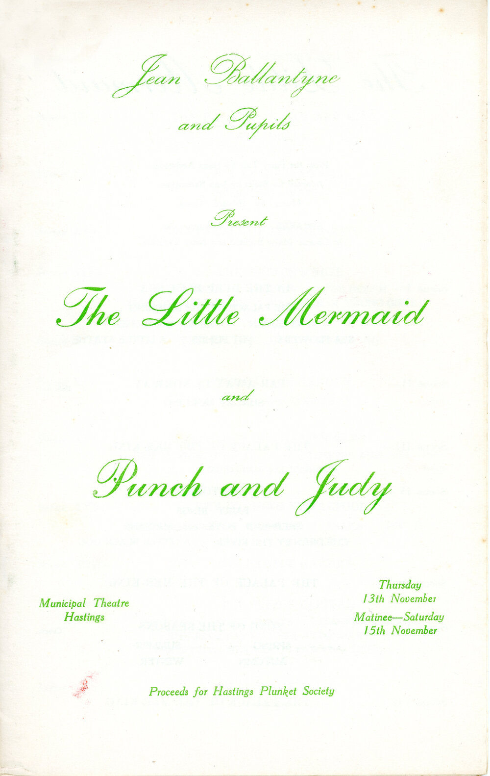 The Little Mermaid and Punch and Judy
