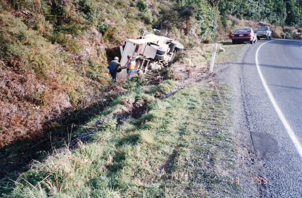 Truck in Ditch