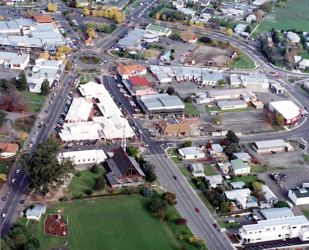 Aerial photograph of Havelock North Village Centre