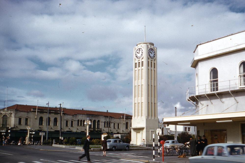 Hastings Town Clock and Hastings Hotel