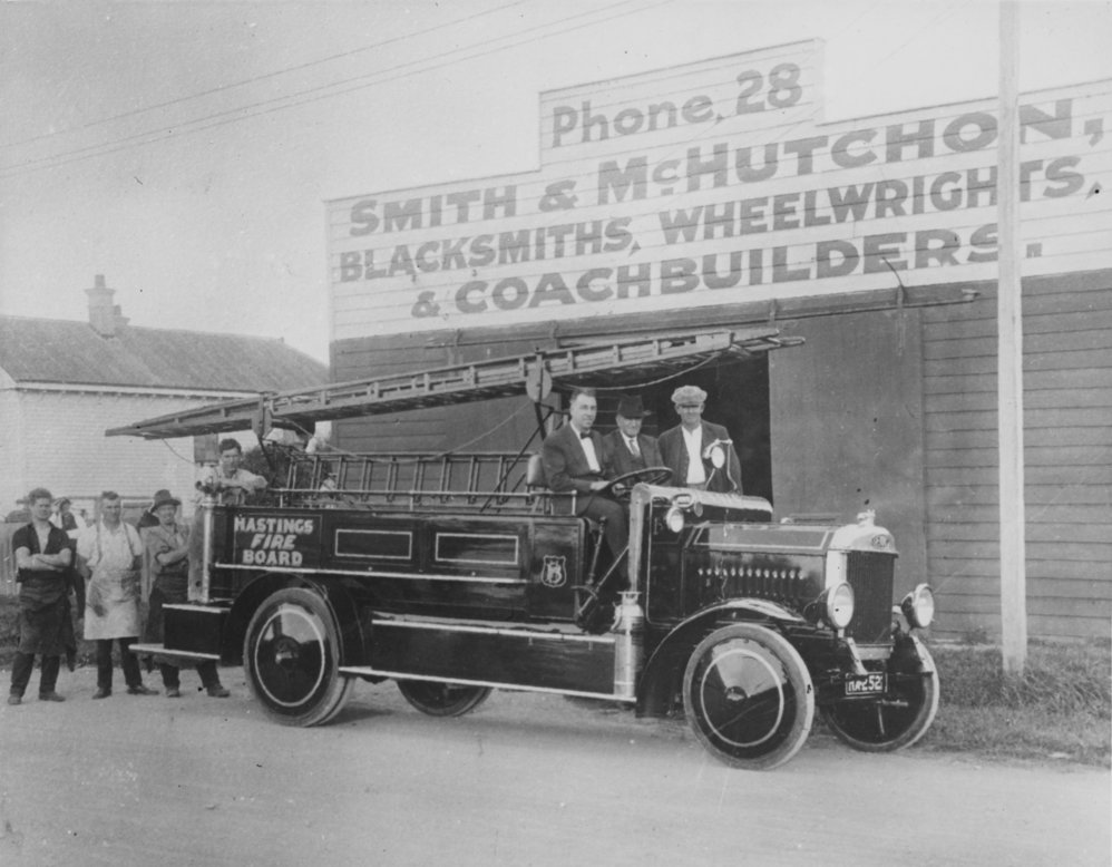 Group Portrait with Hastings Fire Board Truck