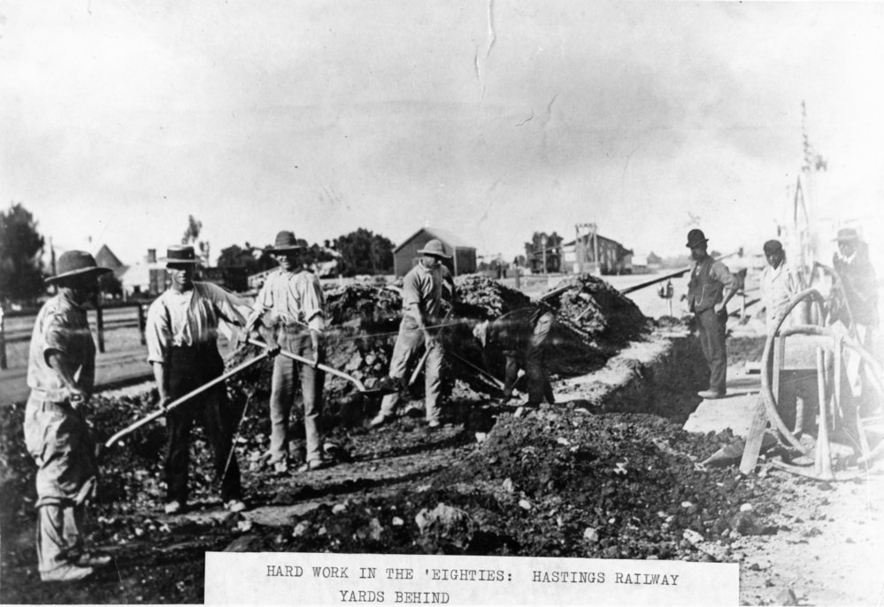 Men Digging Near Hastings Railway Yards