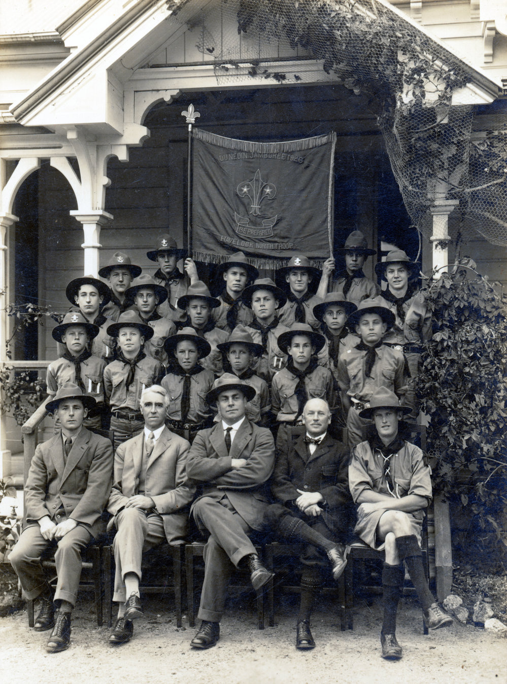 Havelock North Troop Contingent for Dunedin Scout Jamboree, 1926.