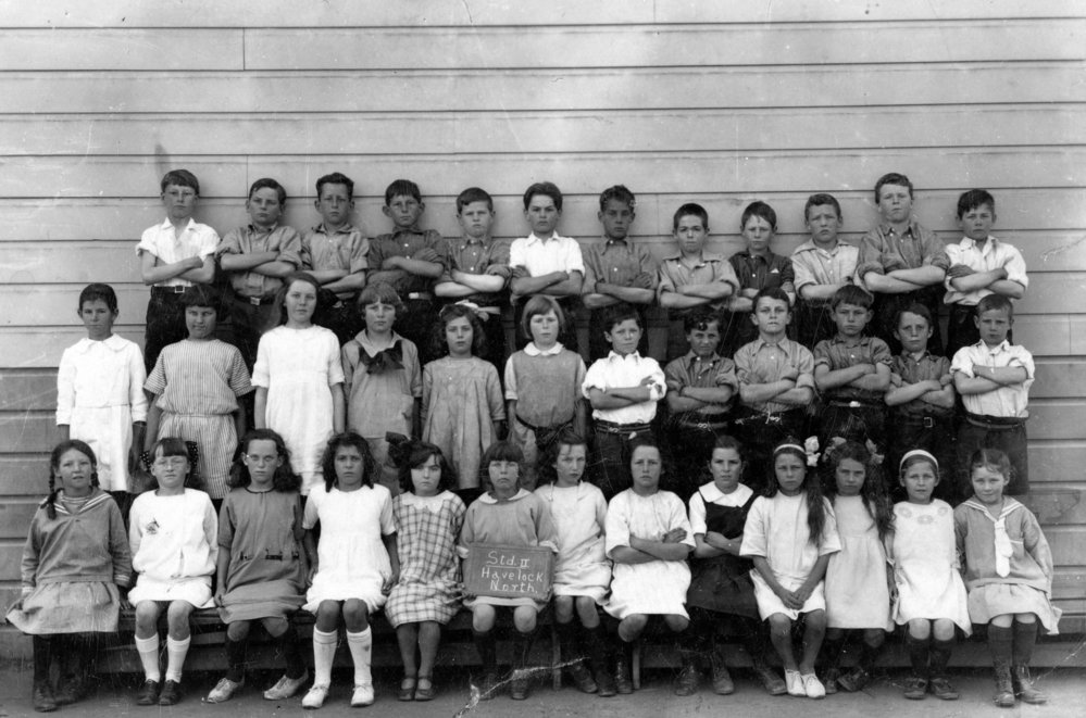 Standard Two Class at Havelock North School, circa 1924.