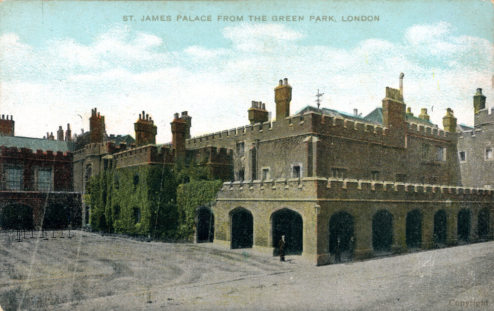 St. James Palace from the Green Park, London