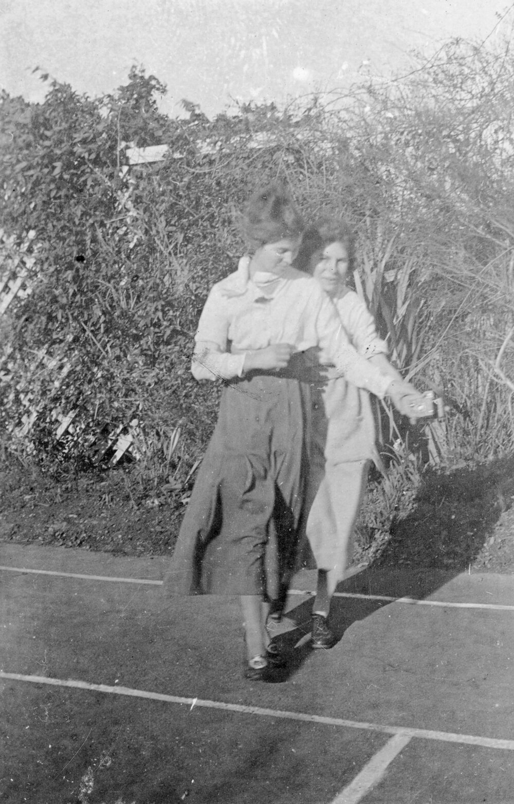 Phyllis Wellwood and Woman on Tennis Court