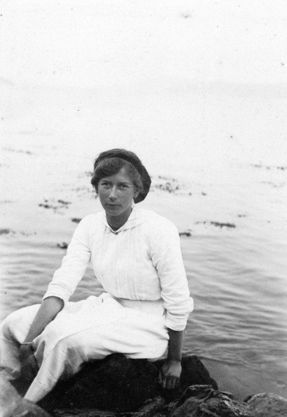 Portrait of a Young Woman Seated at River