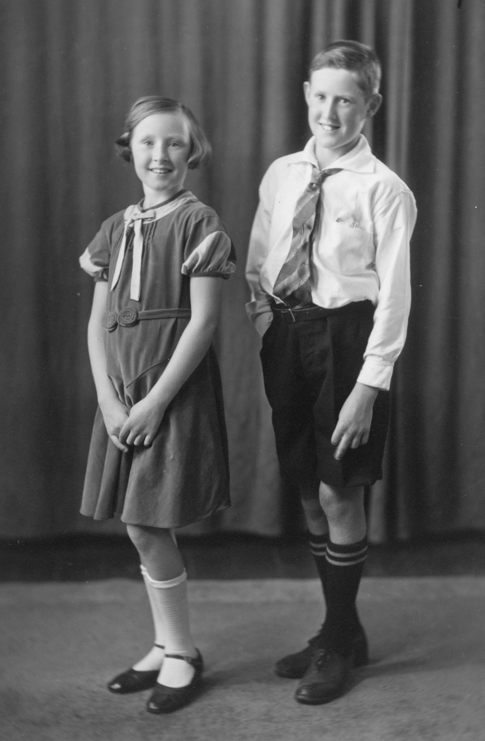 Studio Portrait of Two Children