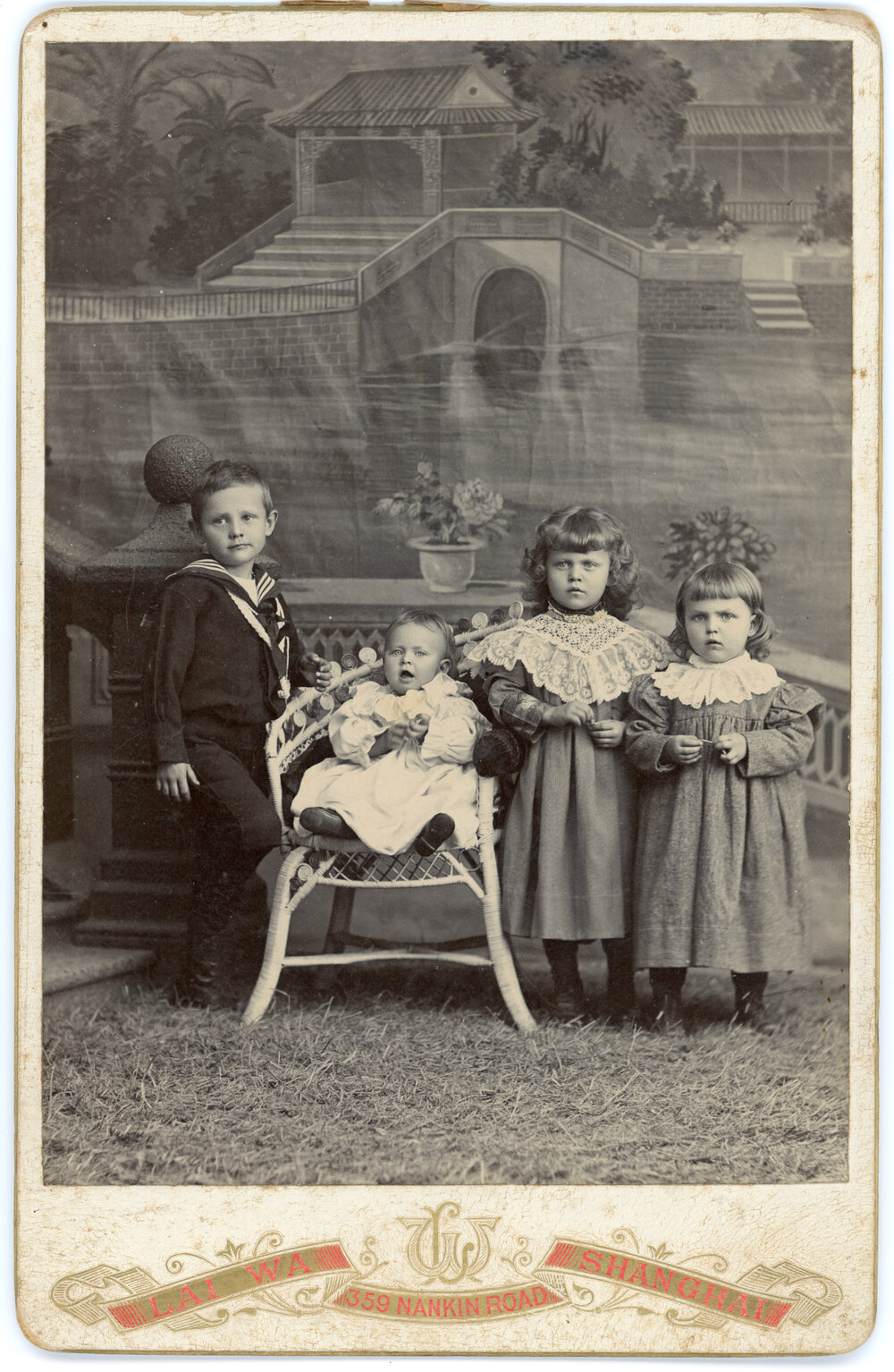 Studio Portrait of Four Young Children