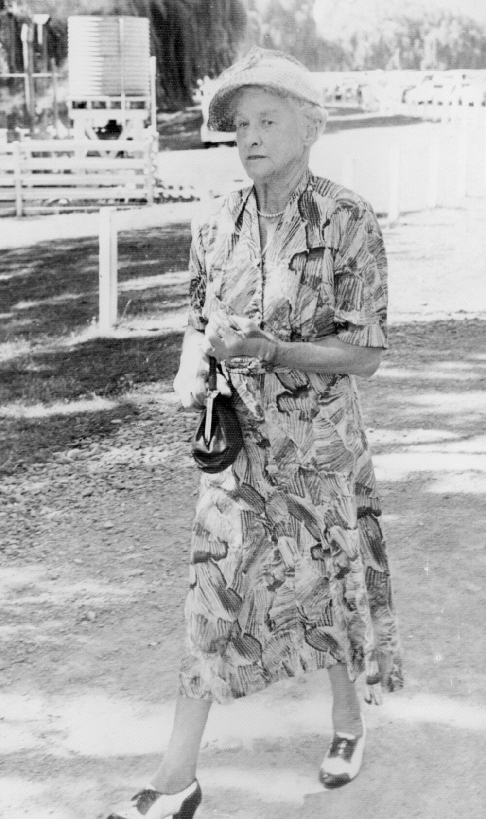 Mrs Wellwood Wears Patterned Dress at A &amp; P Show