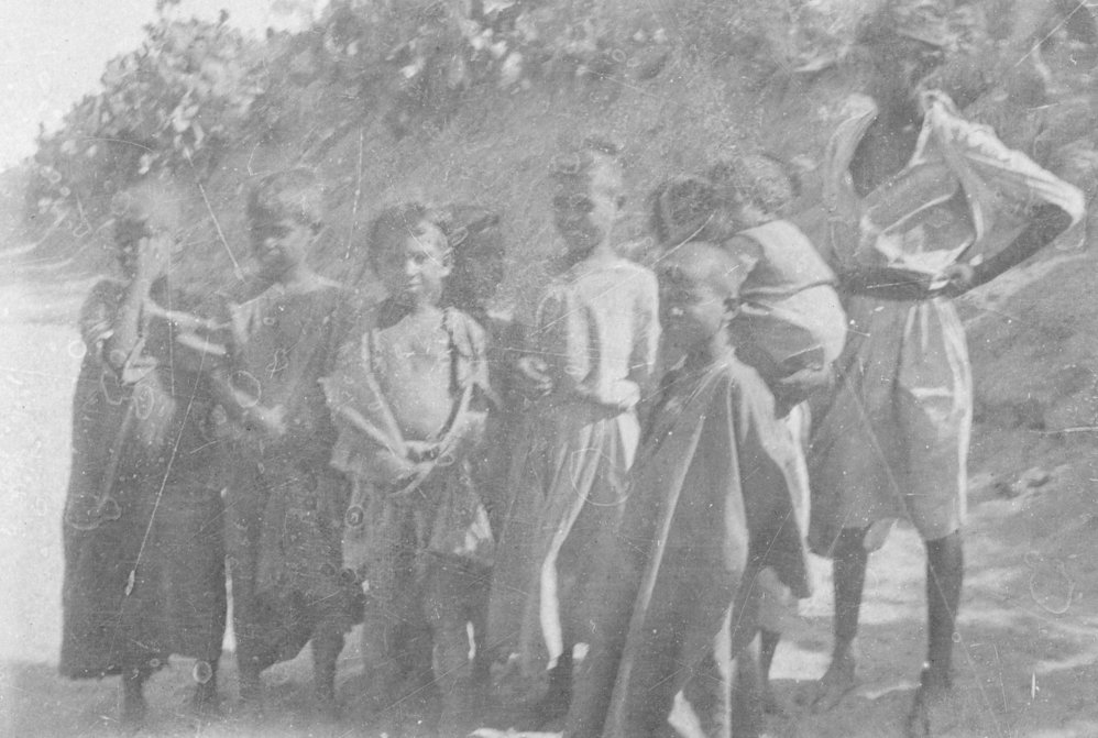 Group of Children Near River, Egypt or Palentine