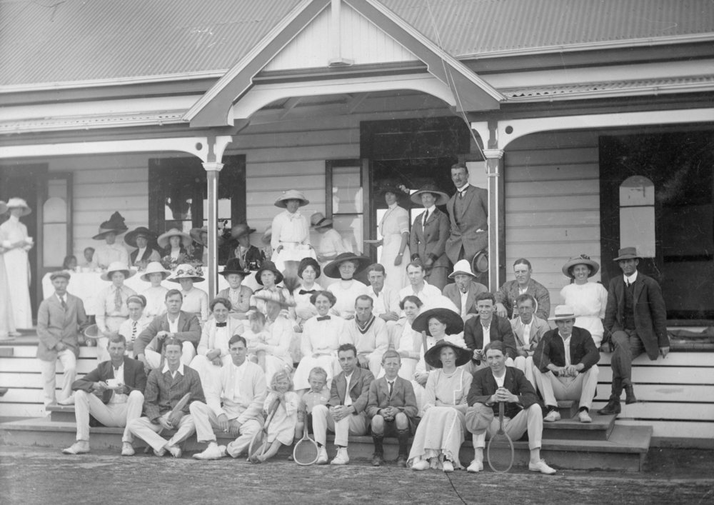 Group Portrait of Tennis Club Members