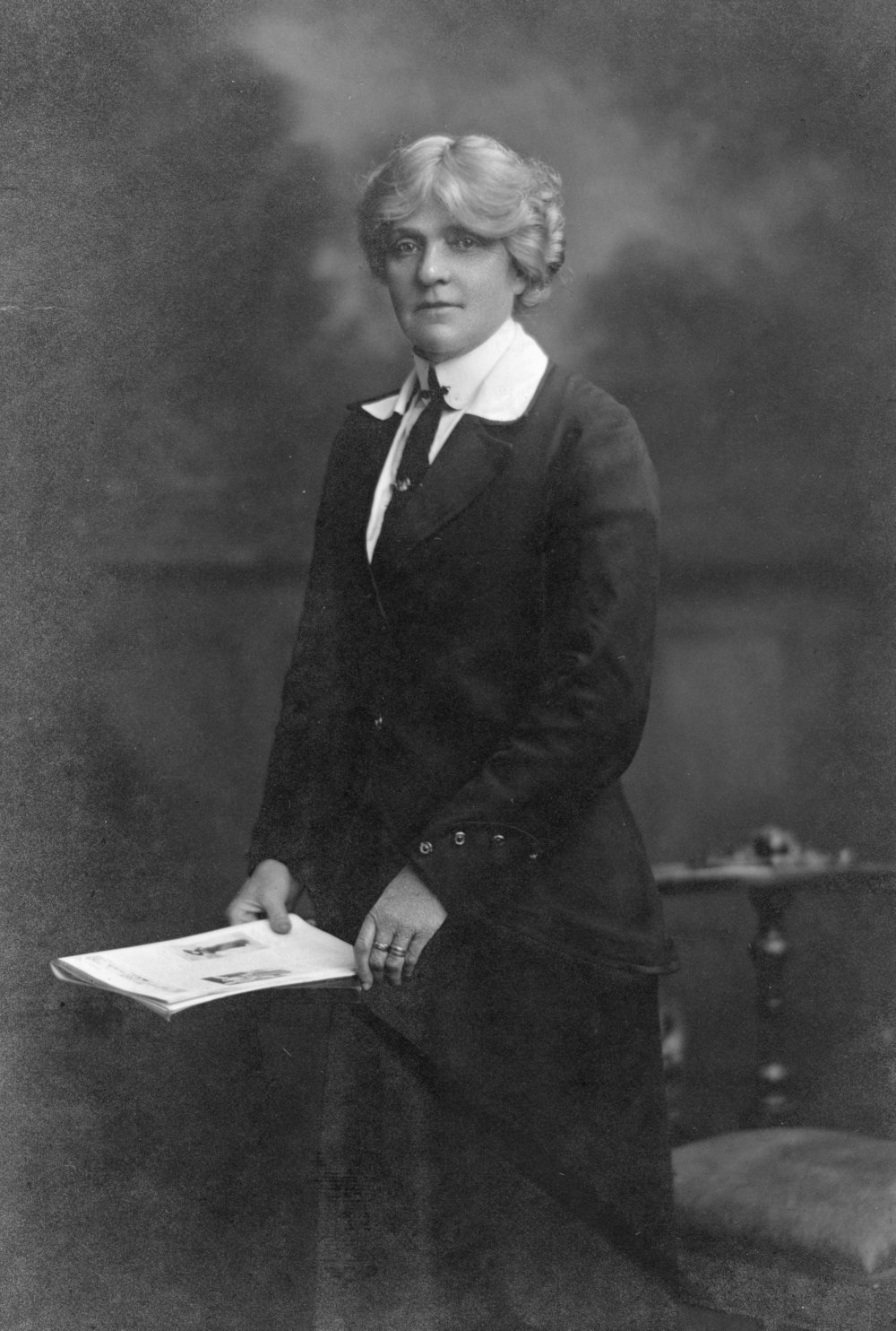 Portrait of Woman with Magazine