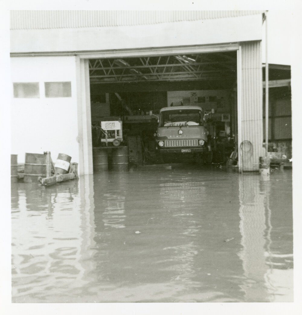 Flooded Garage with Truck