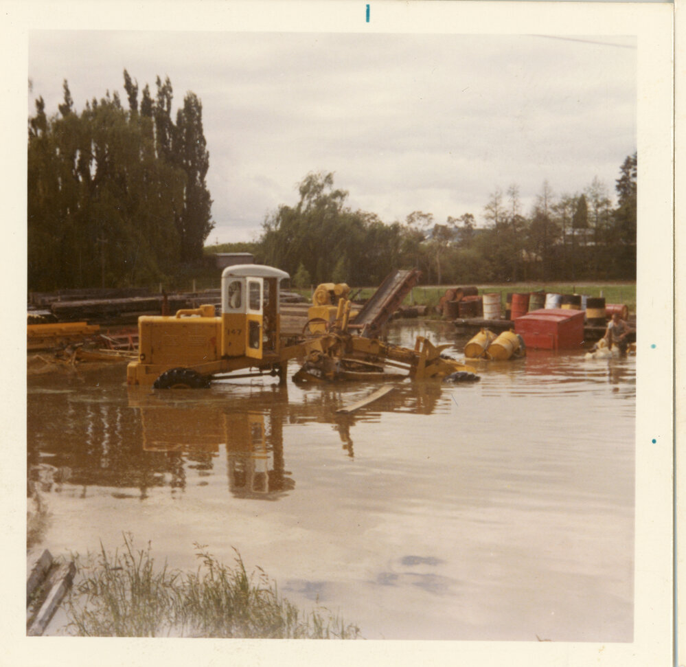 Flooded Paddock with Machinery