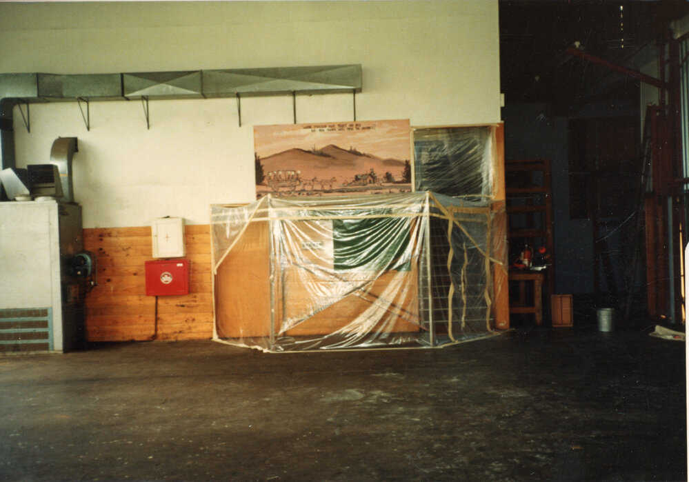 Doorway with Plastic Sheeting