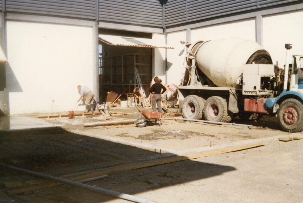 Workers Laying Concrete