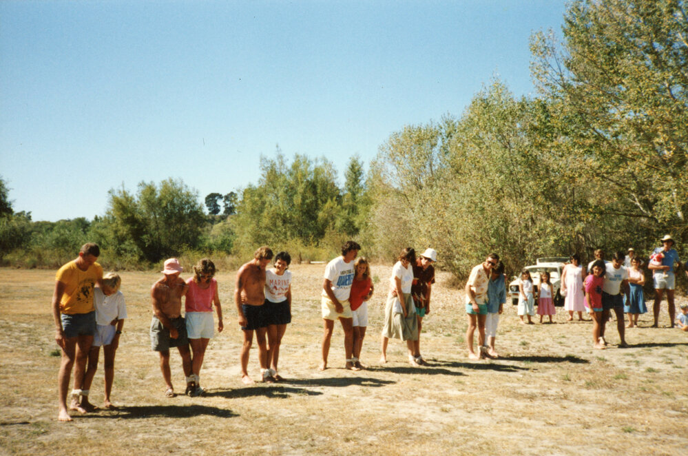 Group Preparing for a Race