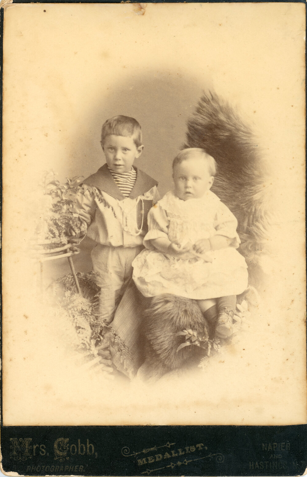 Studio Portrait of Two Children