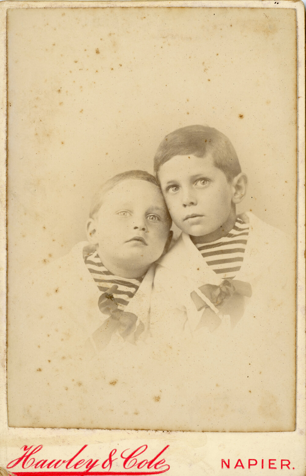 Studio Portrait of Two Boys