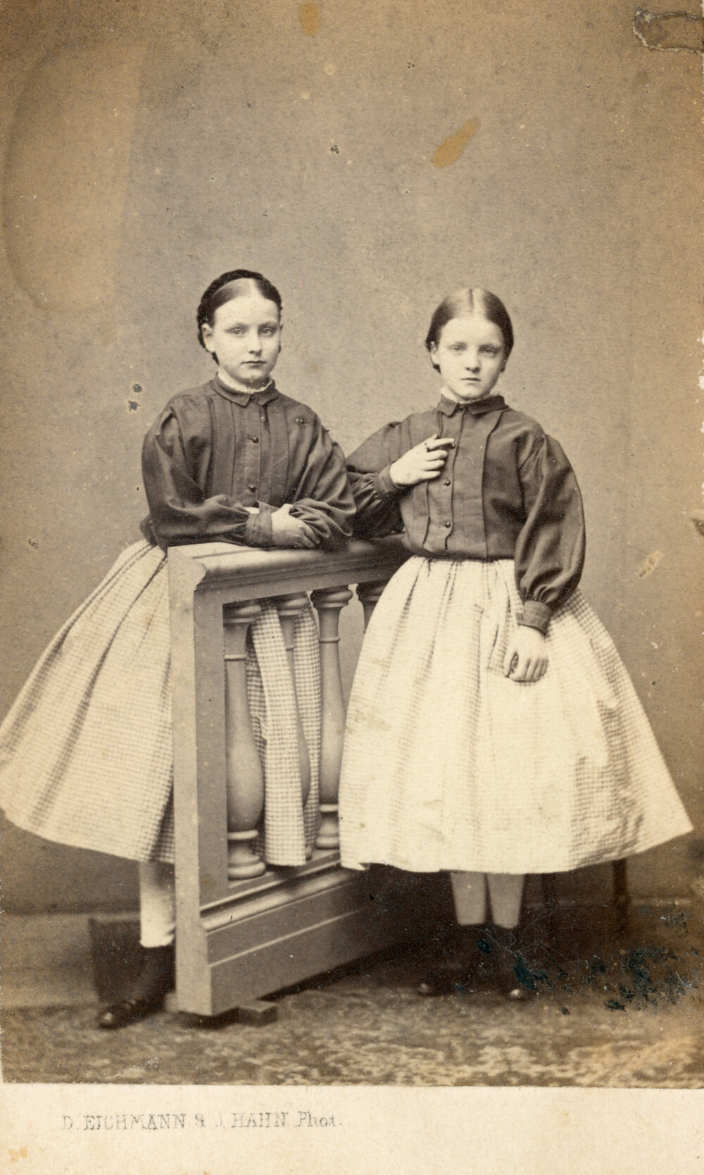 Studio Portrait of Two Girls