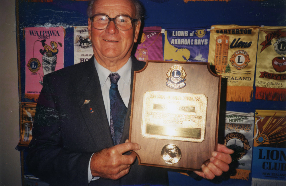 Walter Kerse with his Melvon Jones Fellow Award