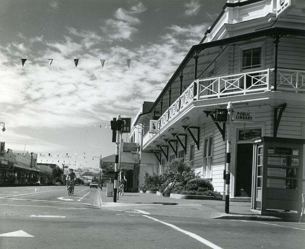 Outside the Albert Hotel