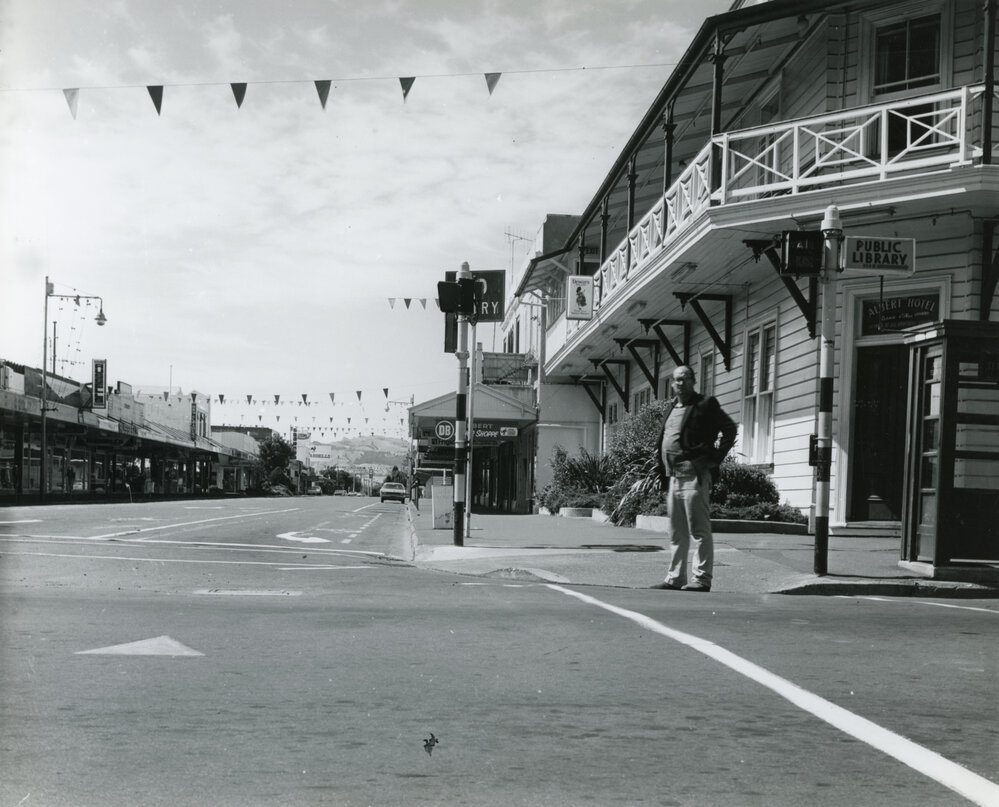 Outside the Albert Hotel