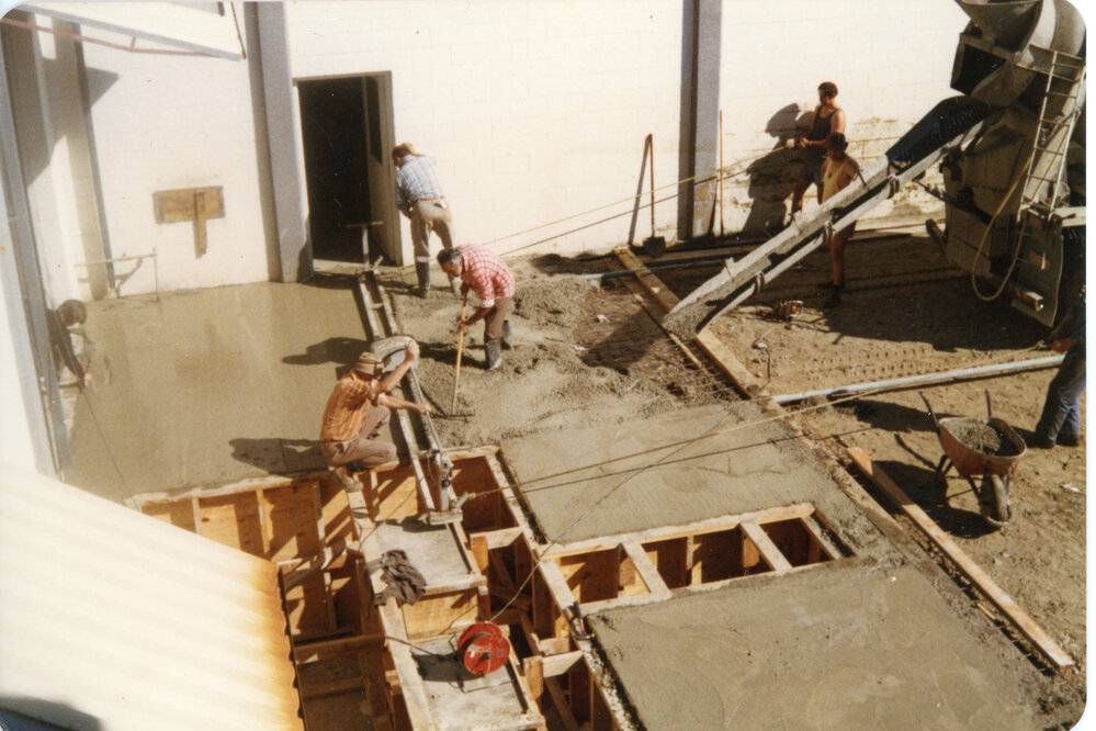 Workers Laying Concrete