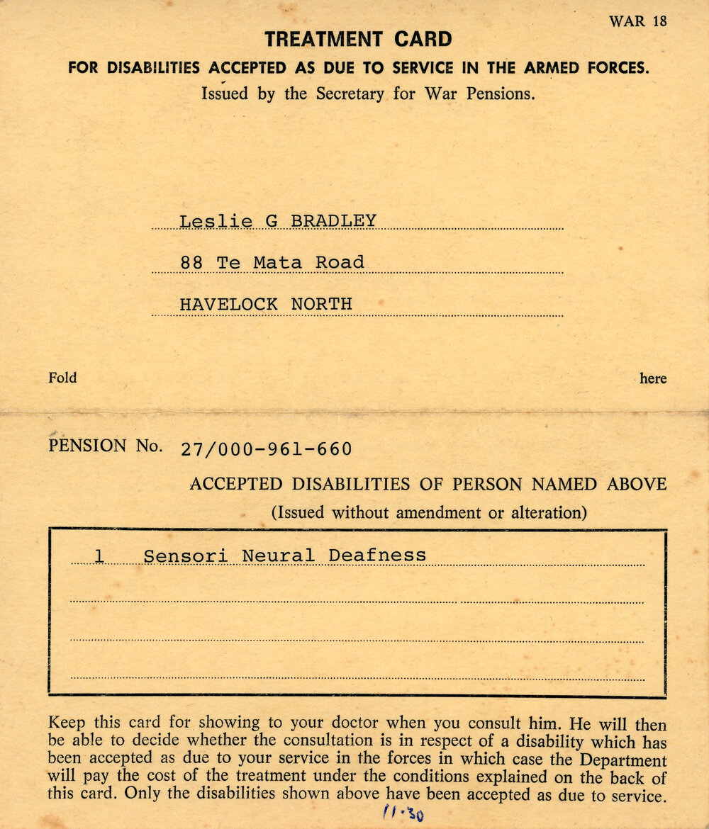 Armed Forces Treatment Card