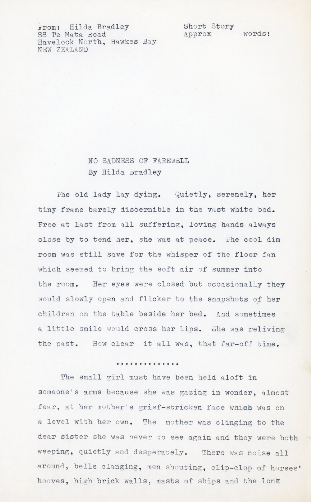 Writing by Hilda Bradley  