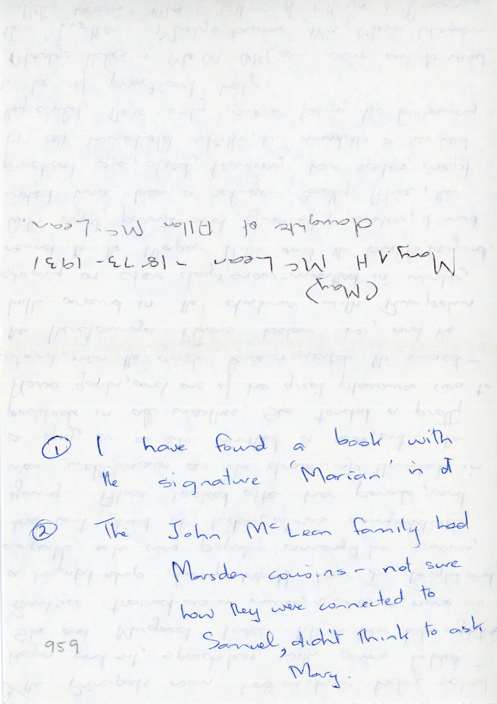 Notes on the McLean Family