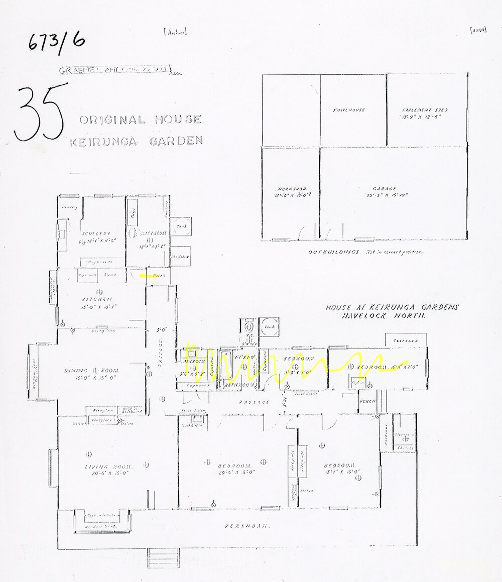 Original House Plan of Keirunga Garden