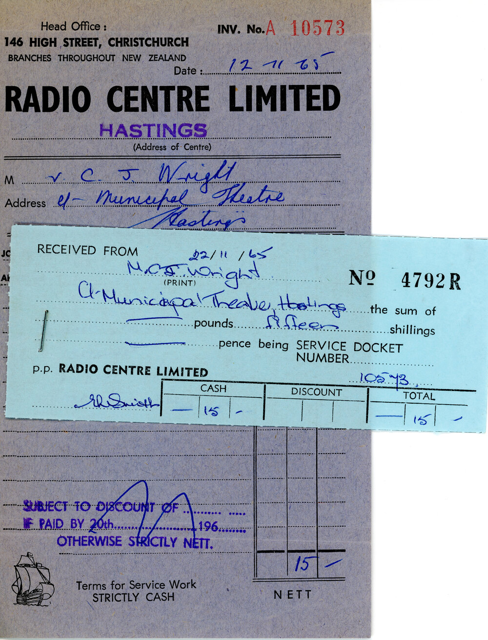Radio Centre Receipt