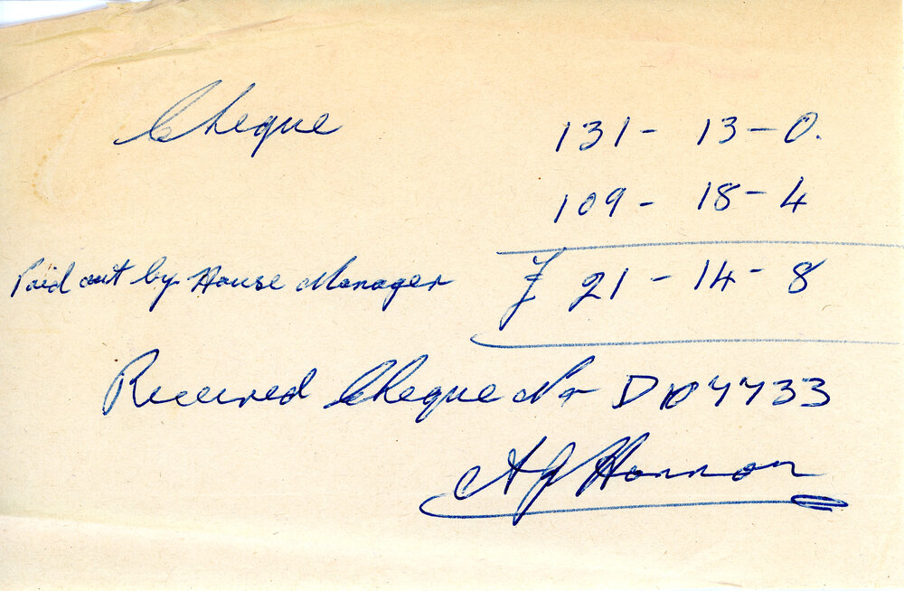 Handwritten Receipt